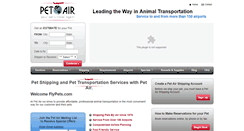 Desktop Screenshot of flypets.com